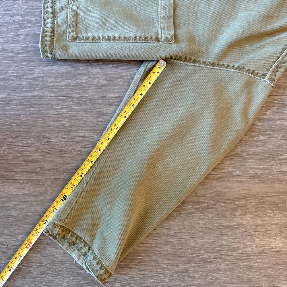 ZARA Oversized Cotton Utility Overshirt Khaki Green Topstitch Jacket Size Small - Picture 10 of 10